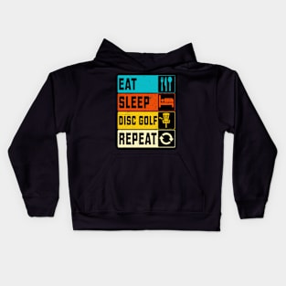 Eat Sleep Disc Golf Repeat Vintage Kids Hoodie